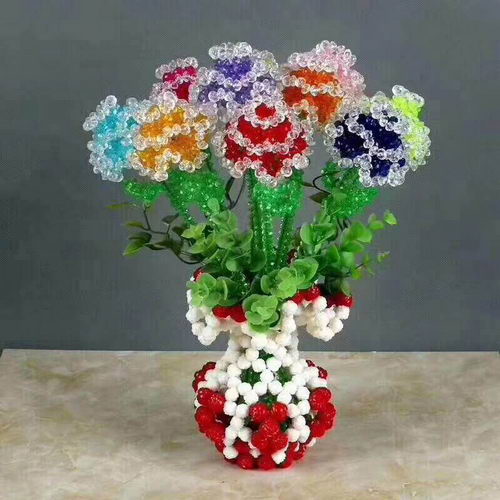 手工活穿珠珠是怎么操作的,手工活串珠水晶解析