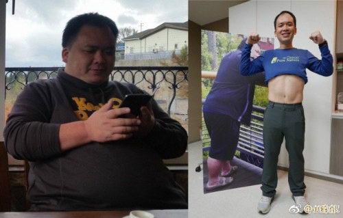 台湾300多斤小伙胖到没女朋友 变身运动型男娶到美娇娘