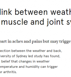 碰到阴雨天就感觉腰酸背痛？ 最新研究身体疼痛与天气变化无明确联系